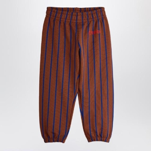 MINI RODINI Brown striped jogging trousers 2523013416CO/XL_MIRO-BR
