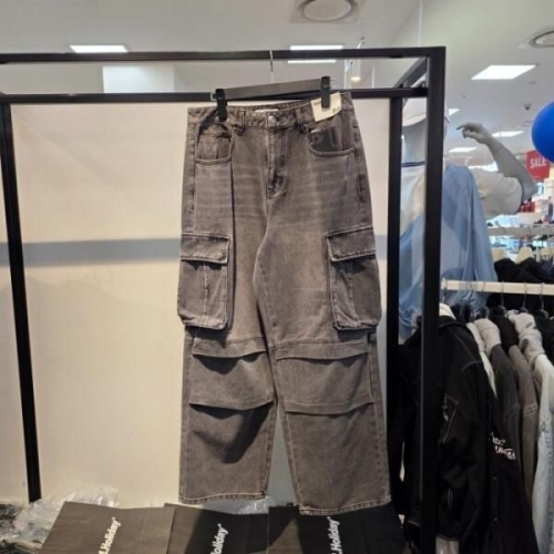 엠할리데이 HC21 카고 파라슈트 데님 PT 캐주얼 스트릿 스타일 봄가을 긴바지 팬츠 MQ5DU530