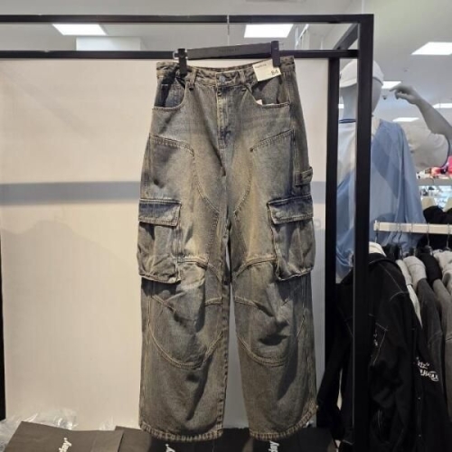 엠할리데이 HC21 변형 카고 데님 팬츠 I 캐주얼 스트릿 스타일 봄가을 더블니 긴바지 팬츠 MQ5DU531