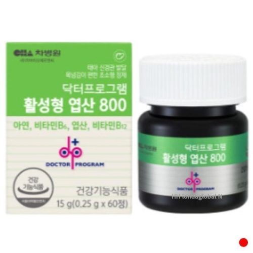 차병원 닥터프로그램 활성형 엽산 800 60정