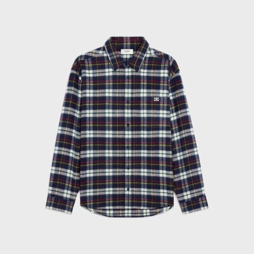 셀린느 국내A/S가능 트리오페 릴렉스드 울 남성 체크 셔츠 RC07H0H06