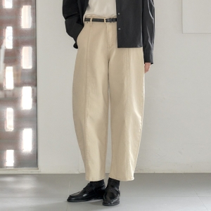 나무그림 더 더 여성 절개 라인 와이드 코튼 팬츠 NCO8SL001 5305