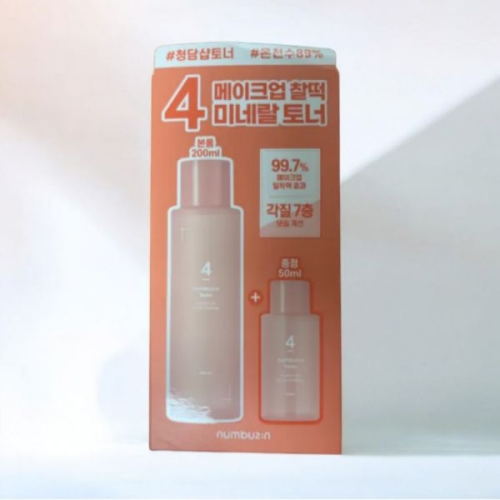 넘버즈인 4번 메이크업 찰떡 미네랄 토너 200ml+50ml