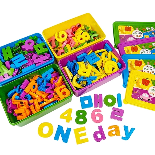 플레이맥스 매일 꼭 자석글자 4종 파스텔 한글+숫자기호+ 벳 대 + 벳 소