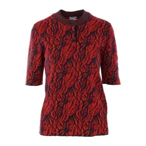 보테가베네타 실크 블렌드 자카드 그래픽 패턴 스웨터 815027 V4WI06064