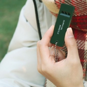 서바이벌 사각 호루라기 아웃도어 캠핑 다용도 온도계 나침반 돋보기 WFJJ0TM