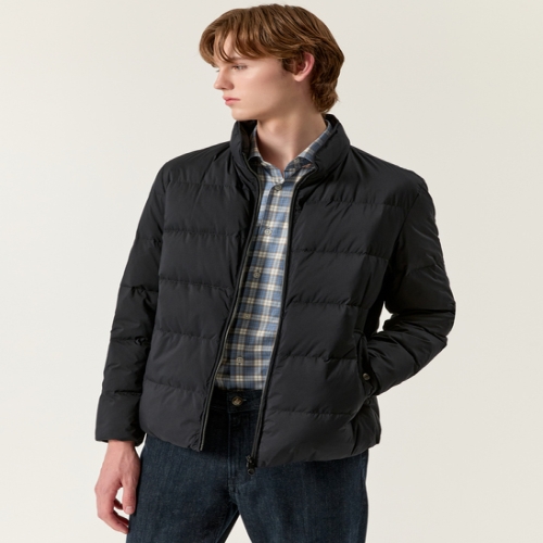 닥스 남성 다크네이비 스탠카라 경량 구스다운 점퍼_DMJU5D301N3