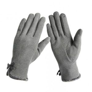 체리쉬 리본 터치장갑 그레이 스마트 여자 보온 장갑 WFCF9C735432676