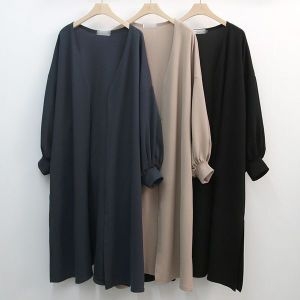 아이우먼 빅사이즈오픈가디건 K232L508 리버플퍼프소매가디건 NO