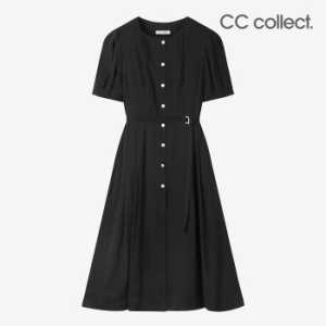 씨씨콜렉트 여성 볼륨 슬리브 핀턱 드레스 E253PSE122