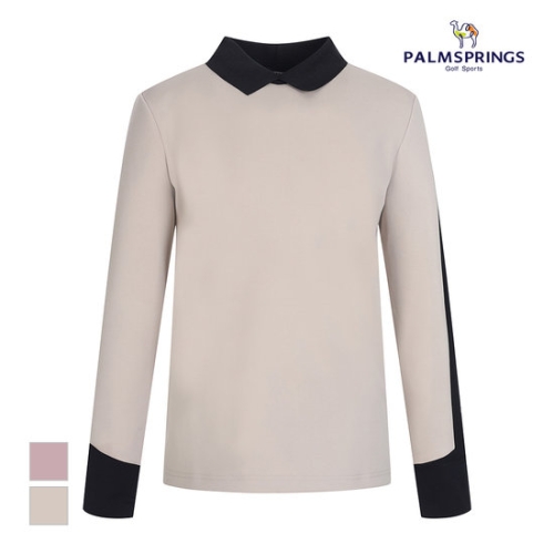 팜스프링  스 여성 카라배색 티셔츠_STTL243213