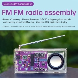 FM  라디오 87.5-108MHZ DIY 납땜 프로젝트 연습 전자 키트 솔더 어셈블리 U 디스크 TF와 블루투스 스피커