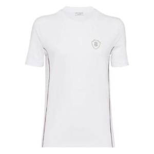 브루넬로쿠치넬리 로고 디테일 저지 티셔츠 MW857VD120CGV62 TP442383