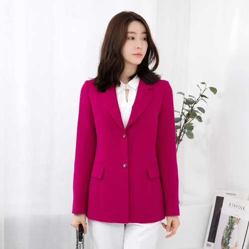 모슬린 엄마옷 50대 중년여성의류 엄마옷 투버튼 면테일러드 카라 정장 자켓 JK515346 여성의류 빅사이즈 4