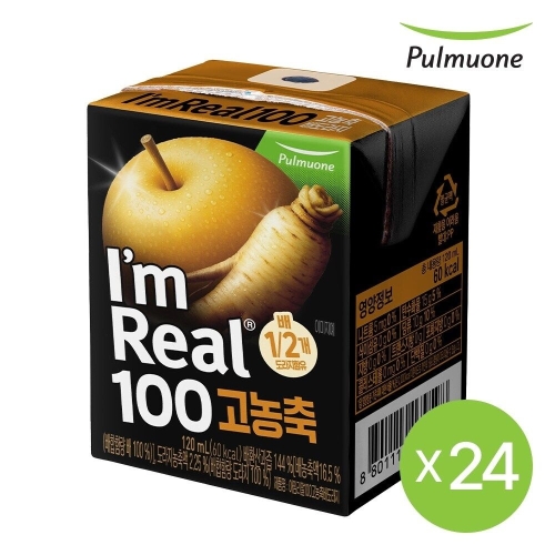 풀무원 아임리얼100 고농축 배도라지 120ml 24팩