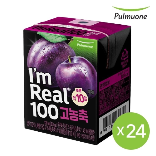 풀무원 아임리얼 100 고농축 푸룬 120ml