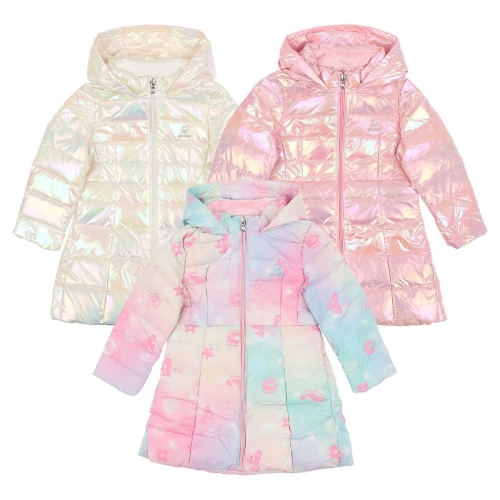 베네통키즈 퍼프카라 힙기장 슬림 다운 점퍼 (QADJ10461)