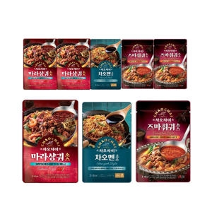 샘표 차오차이 즈마훠궈소스 125g x 3개 + 마라샹궈소스 110g x 3개 + 차오멘소스 100g