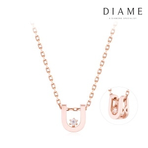 아미  다이 온라인 러브유 14K골드 랩그로운 다이아몬드 목걸이 GLDN018WLA