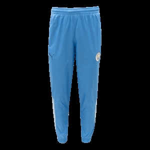 푸마  축구 의류 유니폼 맨시티 프리매치 우븐 팬츠 77437302 Regal blue-Silver sky