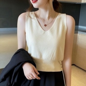 시그니처 더심플 브이칼라 울탑슬리브리스 WFJJ8KW