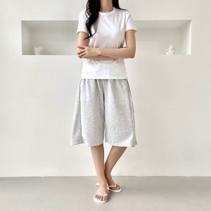 버뮤다 허리밴딩 베이직 스트릿 팬츠 SD-250627