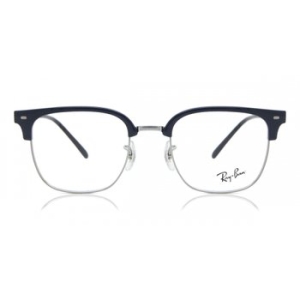 레이밴 Ray-Ban Rx7216 새로운 클럽마스터 스퀘어 처방 안경 프레임, 블랙/데모 렌즈에 그린 129279