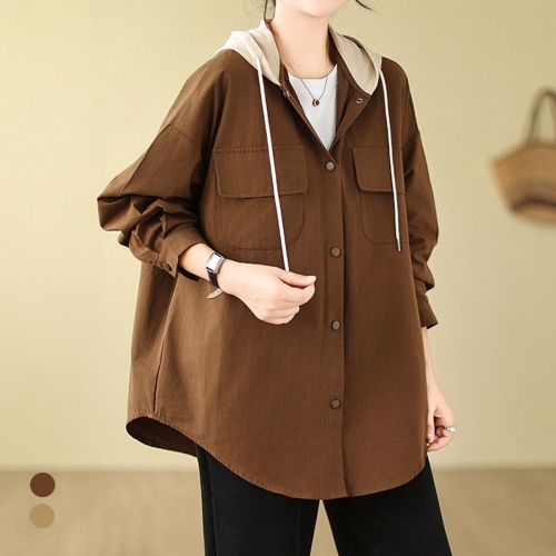 화세 배색후드스냅자켓_HB5FJK009C