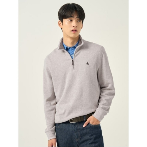 빈폴 남성 클래식 소프트 코튼 하프집업 티셔츠 베이지_BC5941C21A