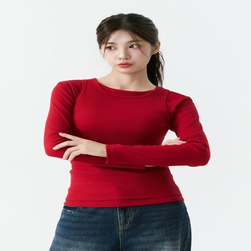 잠뱅이 HC09 여성 골지 레이어드 긴팔 티셔츠 AP3WTL556 MG S40947939