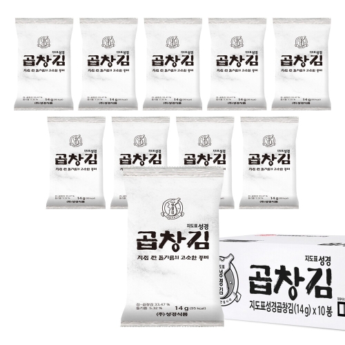 성경식품 지도표성경김 곱창김 14g