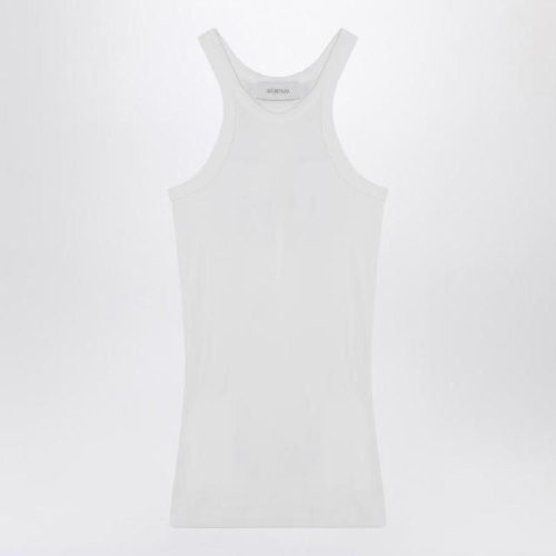 스포트막스 SPORTMAX White ribbed tank top in silk blend NASTIECO/XI_SPORM-001