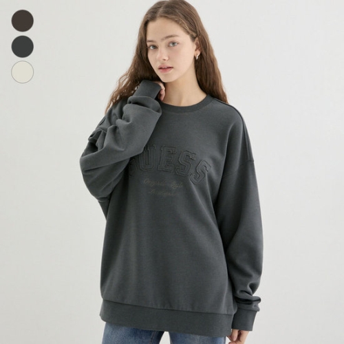 게스 남녀공용 오버핏 아플리케 맨투맨 MP3K9442