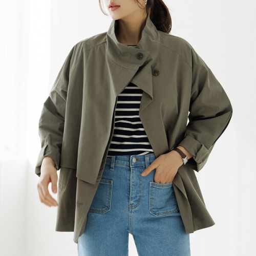 데드라 88size 루메르코튼숏트렌치자켓 OUE1009_YC