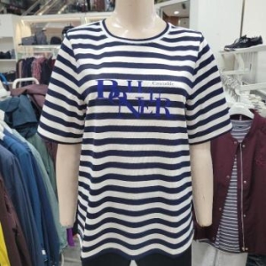 크로커다일레이디 DP01 스트라이프티셔츠 단도스트라이프레터링포인트티셔츠 CLD S23292472