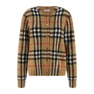 버버리 클라라 체크 자카드 울 캐시미어 가디건 8116947 SANDIPCHECK