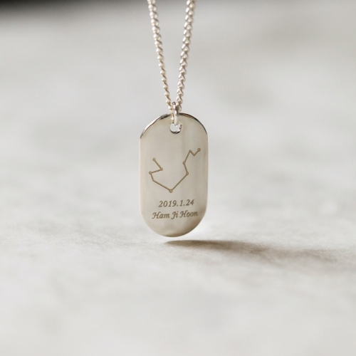 뽀르띠  92.5% 실버 라히스토리아 목걸이(미아방지 겸용)