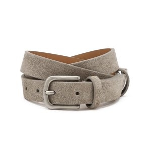 헤지스 남성 그레이 단색 소가죽 벨트 HJBE5F601G2