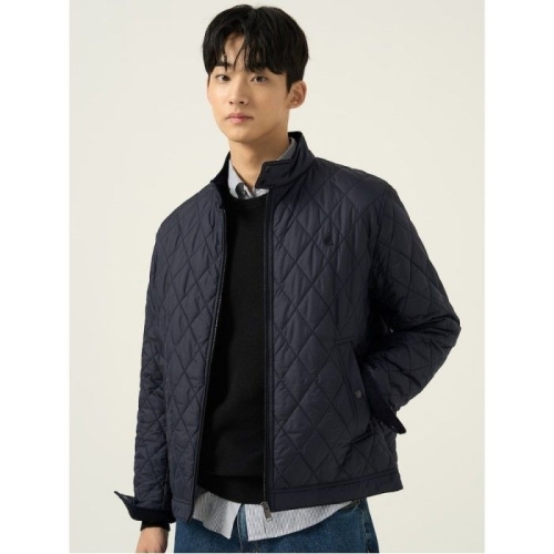 빈폴 남성 다이아 패딩 해링턴 재킷 블랙_BC5938EP25