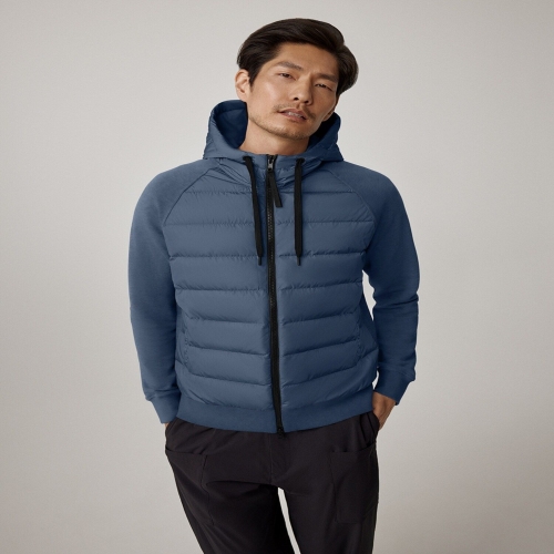 캐나다구스 남성 하이브리드 휴론 풀 집 후디 Ozone Blue _Q235AMJC09DBN