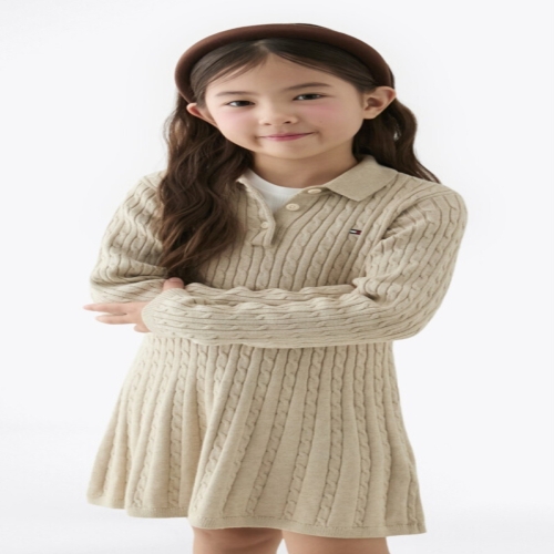 타미힐피거칠드런 6 케이블 스웨터 원피스2종 T42F7RDR210GT1 TOMMY HILFIGER 3T 16 여아용