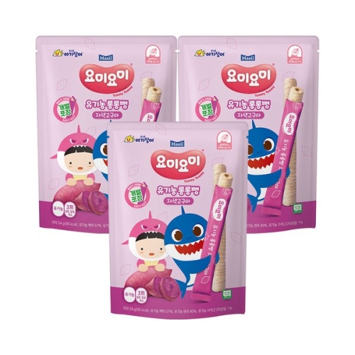 요미요미 유기농 롱롱뻥 자색고구마 24g