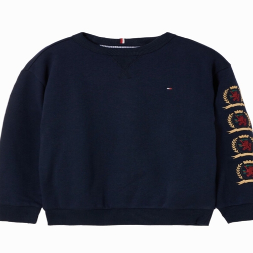 타미힐피거칠드런 6 크레스트 그래픽 스웨트 티셔츠2종 T42F7KKO530BT1 TOMMYHILFIGER 0816 공용