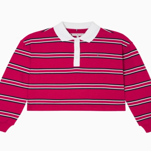 타미힐피거칠드런 6 스트라이프 카라 티셔츠 T42F7KKT520GT1 TOMMY HILFIGER 08 16 여아용