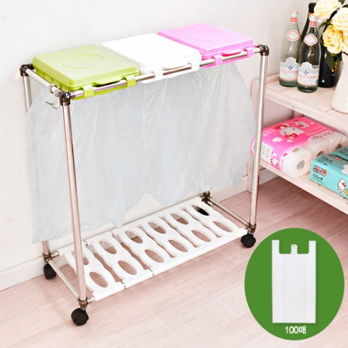 홈스웰  사각 재활용분리수거함 3P