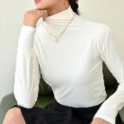 오너클랜 반 목폴라 티셔츠 스판 슬림핏 캐주얼 코디 WAF182B