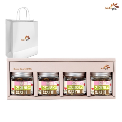 더원비앤에프  넛츠피아 호두정과 핑크 선물세트