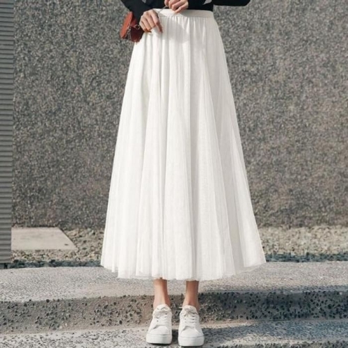 발레리 오노마 ONM 스커트 사랑스러운 A라인 나 레이스 롱 스 41025799