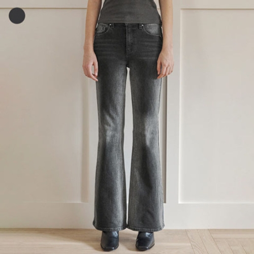 게스 여성 브러쉬 포인트 블랙 플레어 부츠컷 OP3D5317