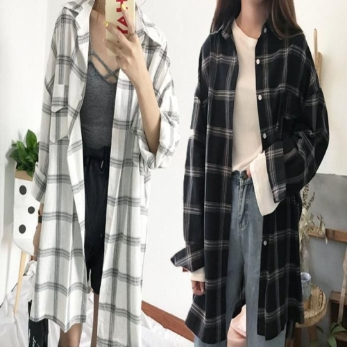 오노마 ONM 레이스나시 루즈핏 롱 데일리룩 여성 남방 긴 셔 41025716